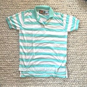 Clarion Hill Teal, White, Pink Shortsleeve Polo